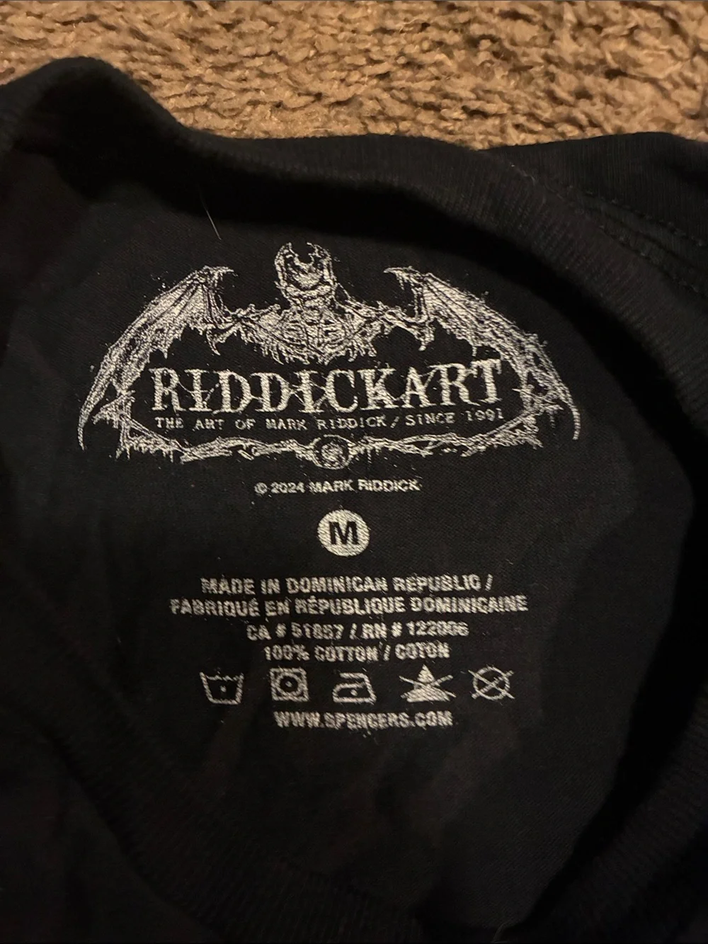 Affliction Black Tee with White Skeleton Skull Graphic - Picture 3 of 5